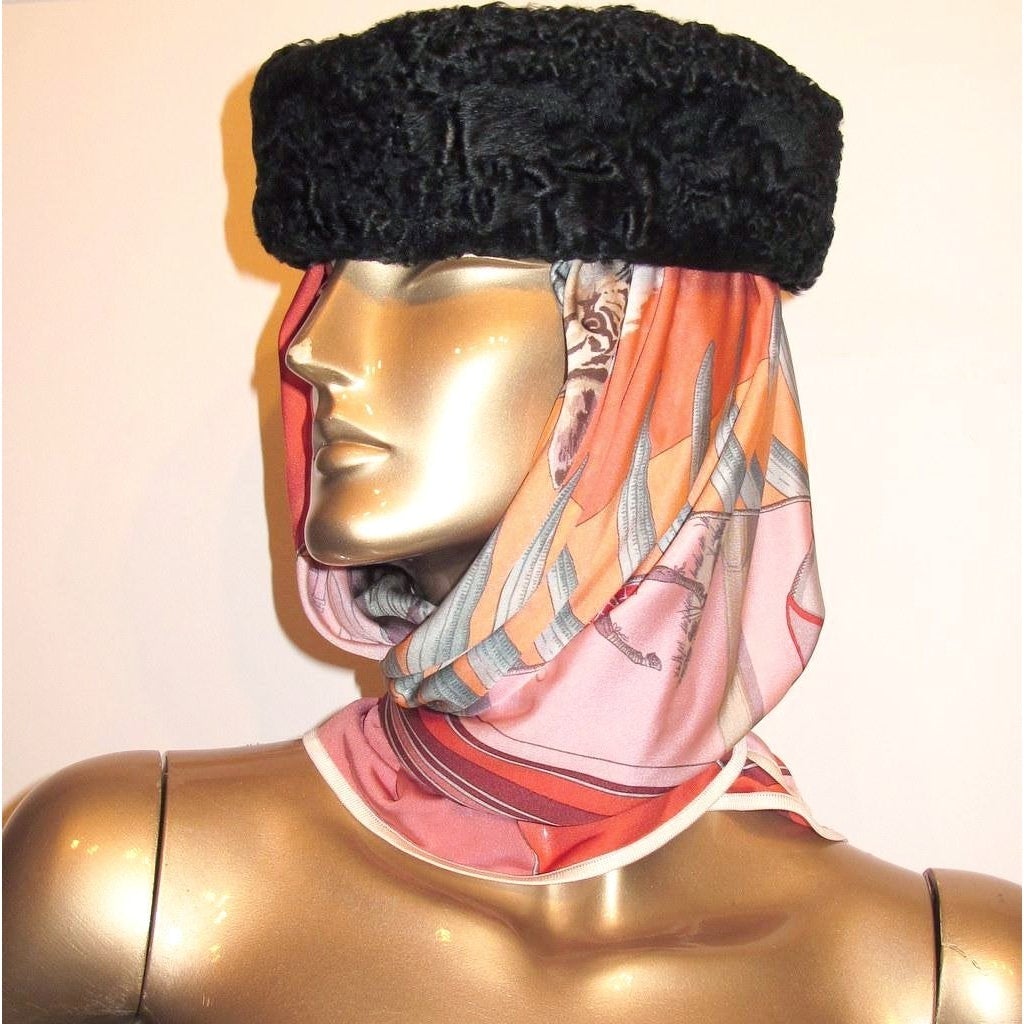 Hermes 2010 Pink Carre en Carres Jersey Fluide 90cm, New! - poupishop