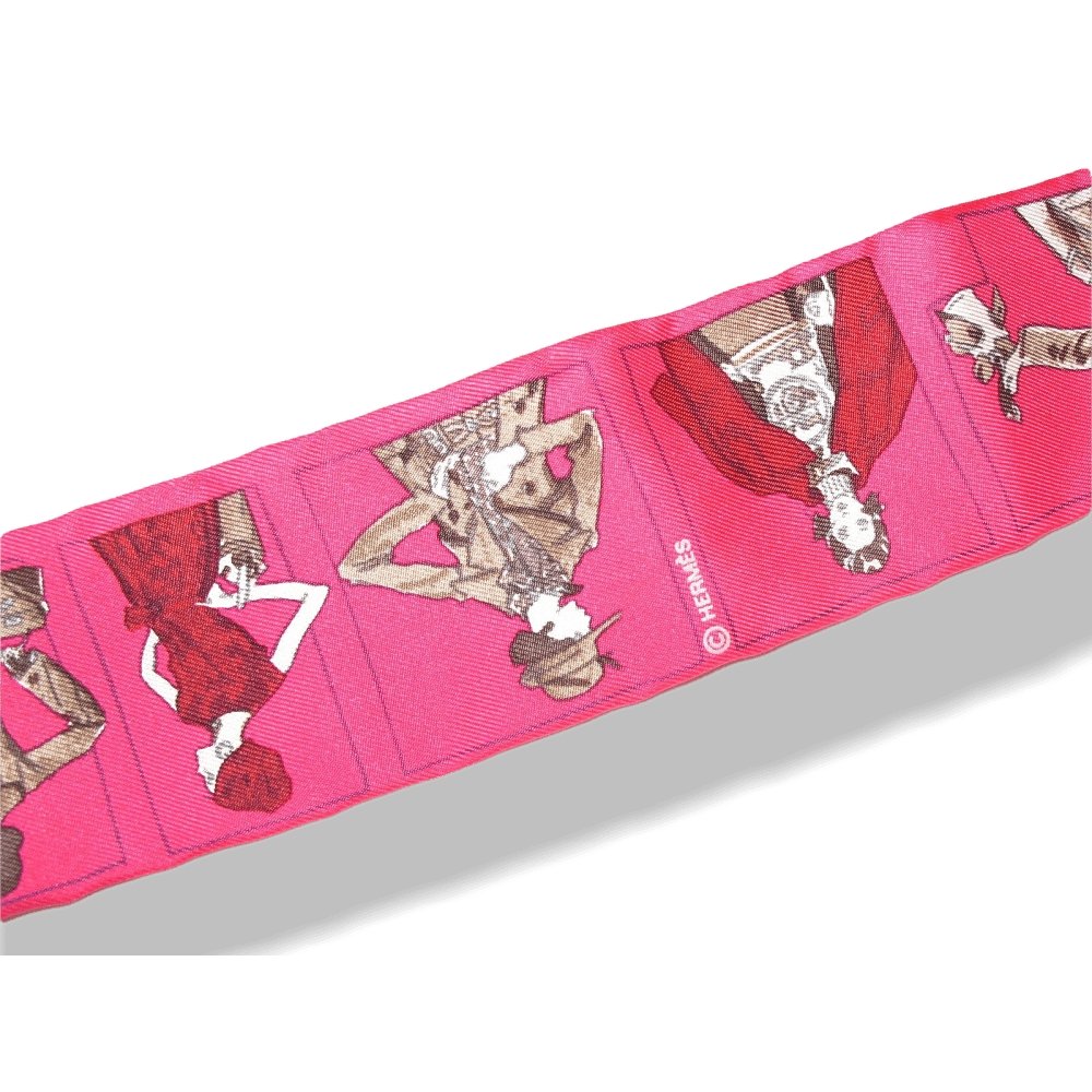 Hermes 2010 Pink Printemps Ete 69, Automne Hiver 70 Twilly, NIB! - poupishop