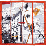 Hermes 2010 Red-Orange Quand Soudain Vintage Silk 70, NIB! - poupishop