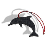 Hermes 2010 Rose Jaipur/Black Dolphin Petit H Bag Charm GM, NIB! - poupishop