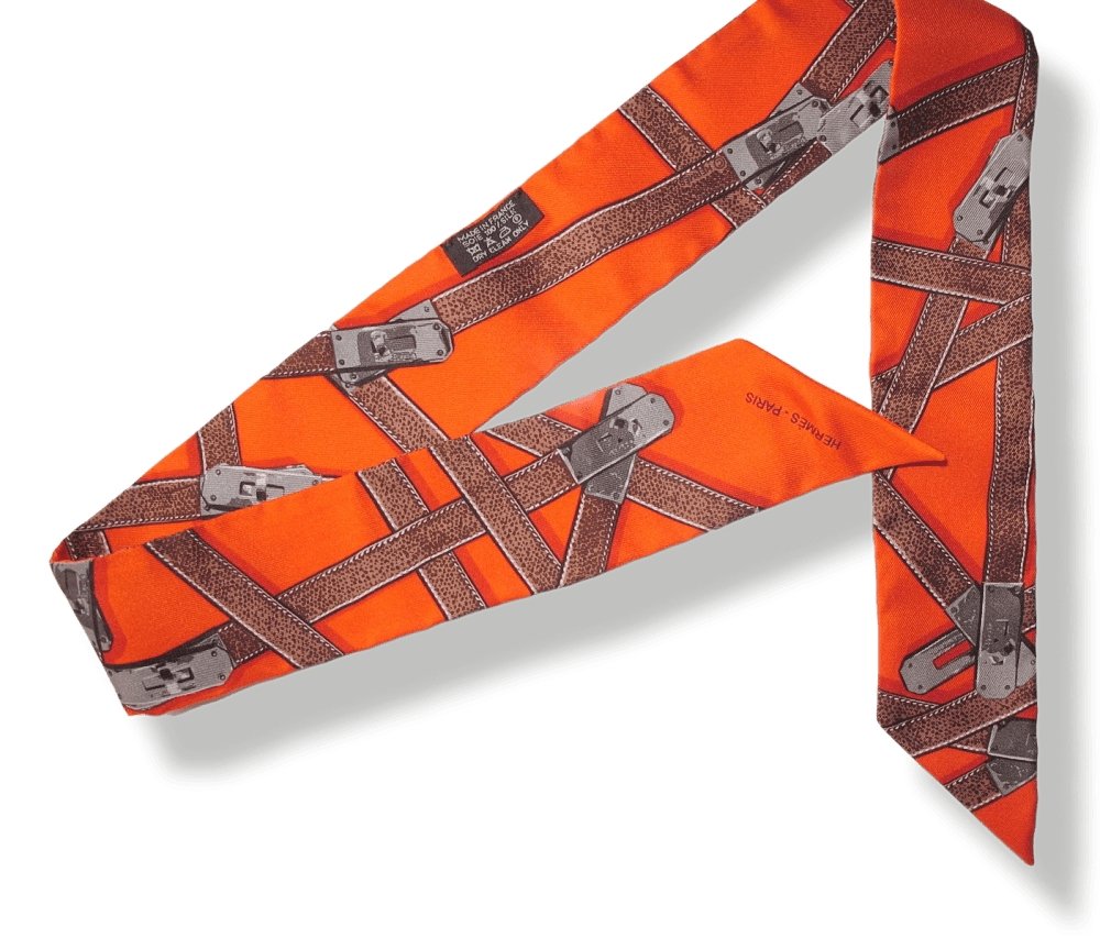 Hermes TRES KELLY by Benoit Pierre Emery Twill Silk Twilly