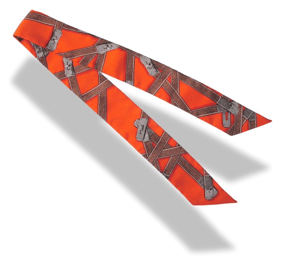 Hermes TRES KELLY by Benoit Pierre Emery Twill Silk Twilly