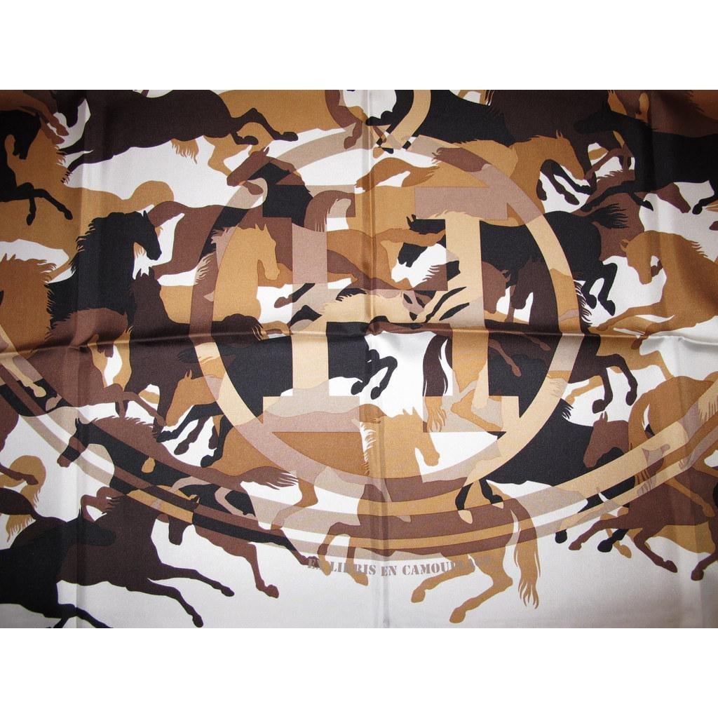 Hermes 2010 White Ex Libris Camouflage Twill 90 New!