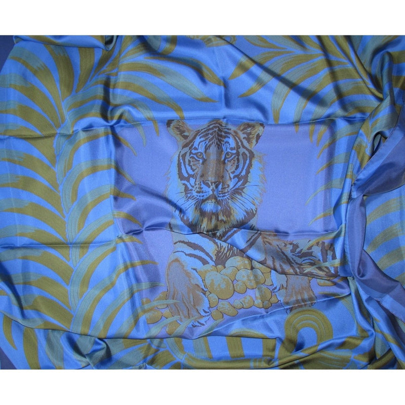 Hermes Tigre Royal Dip Dye Silk Shawl 140