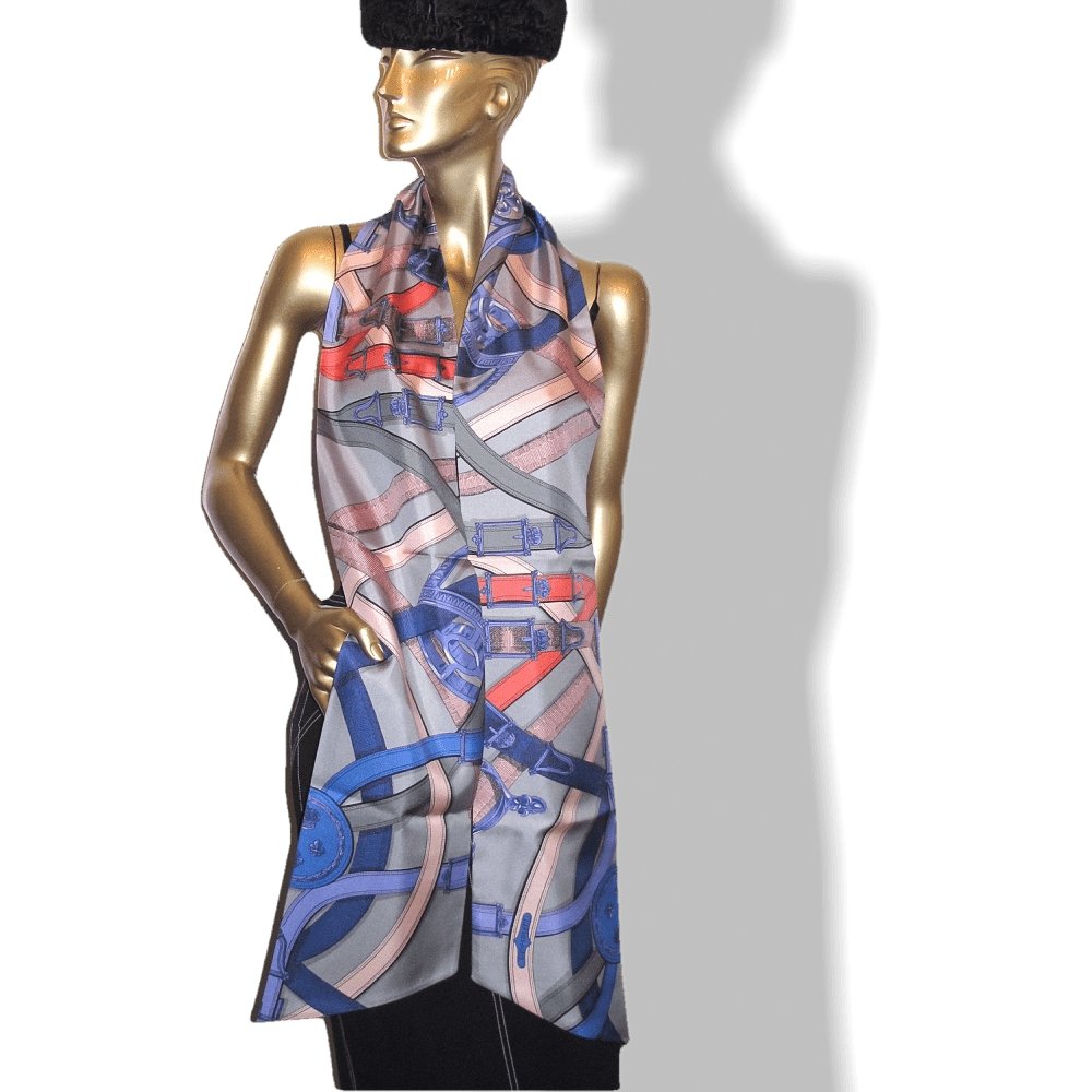 Hermes Cavalcadour by Henri d'Origny Maxi Twilly Scarf