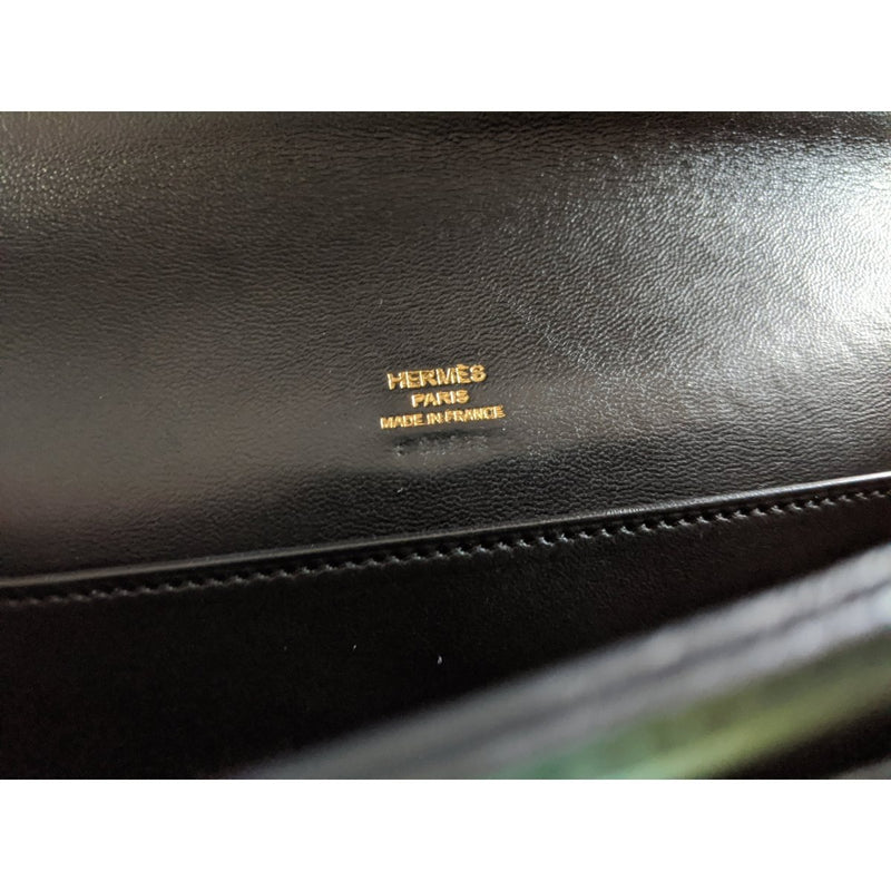 Hermes 2010s Limited Edition Black Satin CONSTANCE ELAN 25 Bag Handbag, Rare! - poupishop