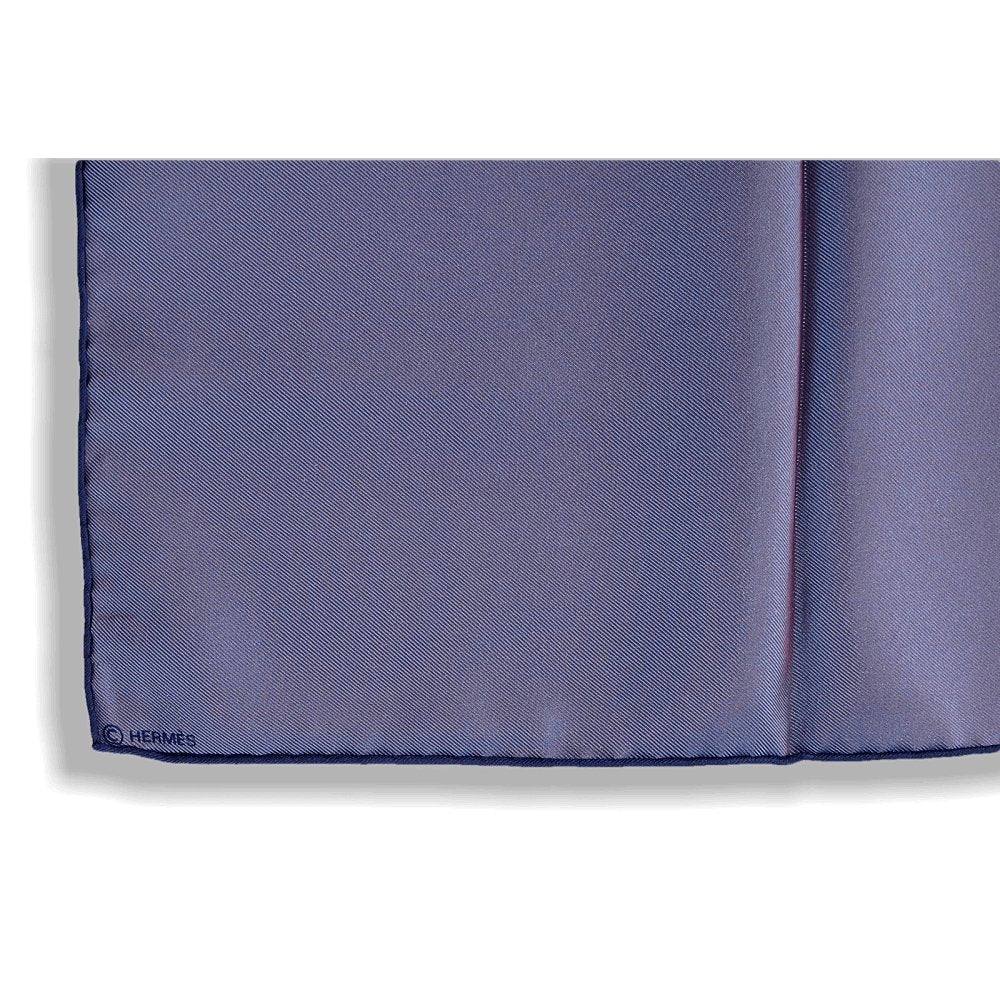 Hermes Blue Iridescent Changeante Twill Silk Carre 70