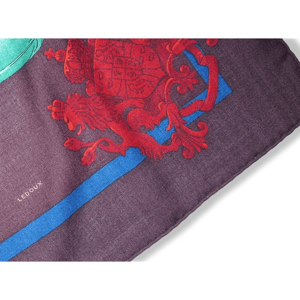 Hermes HARNAIS DE COURS Cashmere Shawl 140