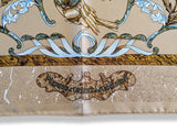 Hermes 2011 Beige/Bleu Glacier PIERRES D'ORIENT ET D'OCCIDENT by Zoe Pauwels Twill Carre 90, New!