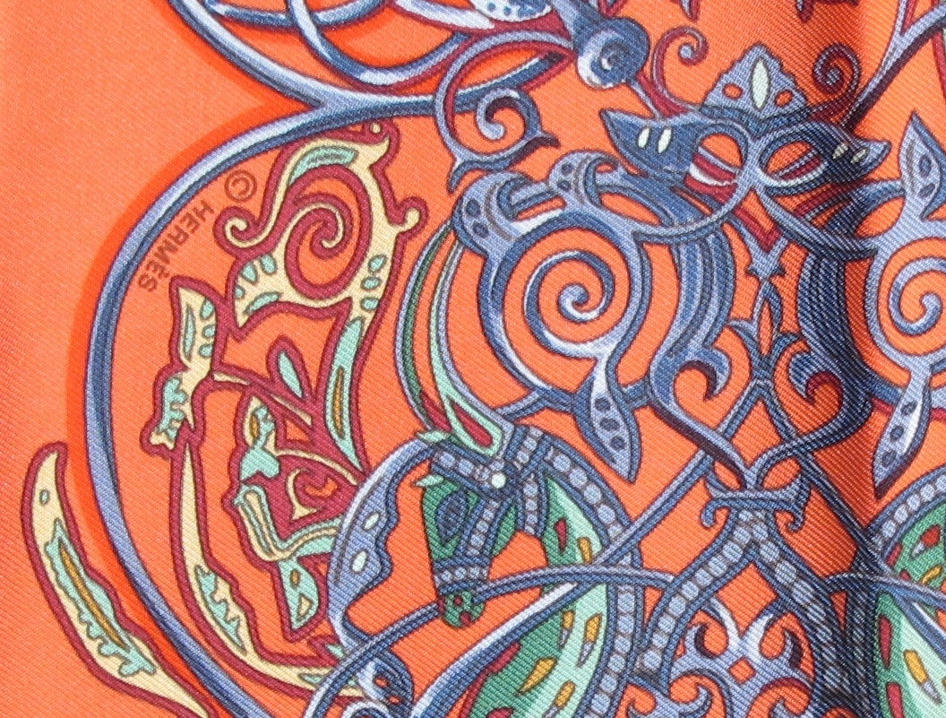 Hermes Charmante aux Animaux by Annie Faivre Scarf Gavroche 45