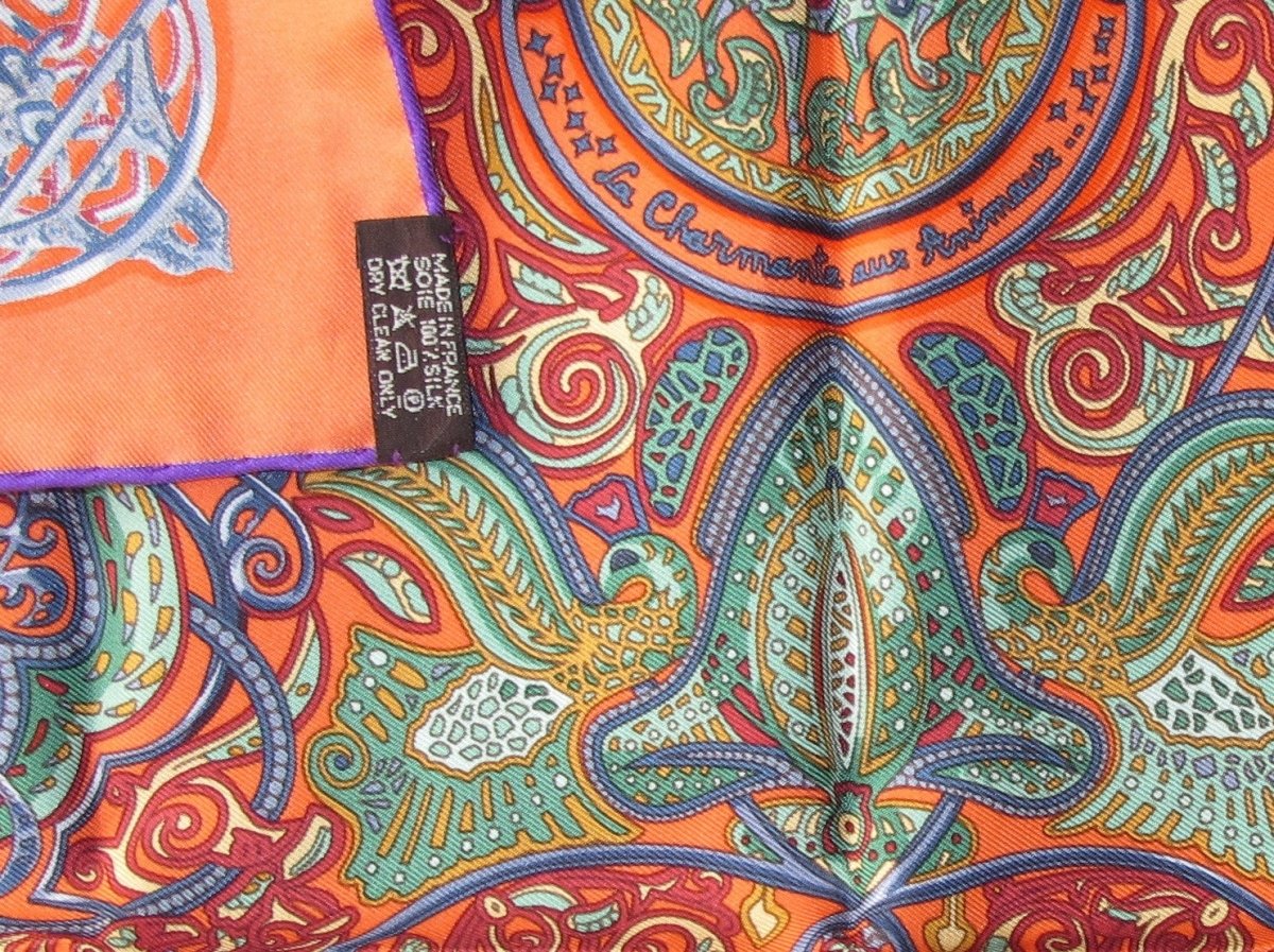 Hermes Charmante aux Animaux by Annie Faivre Scarf Gavroche 45