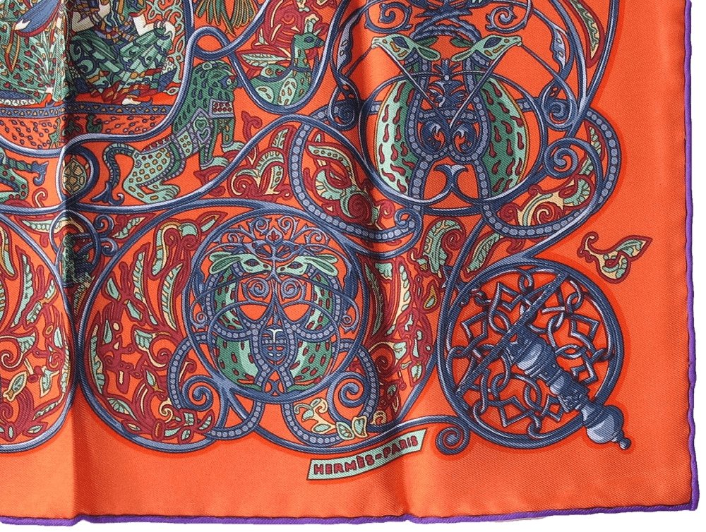 Hermes Charmante aux Animaux by Annie Faivre Scarf Gavroche 45