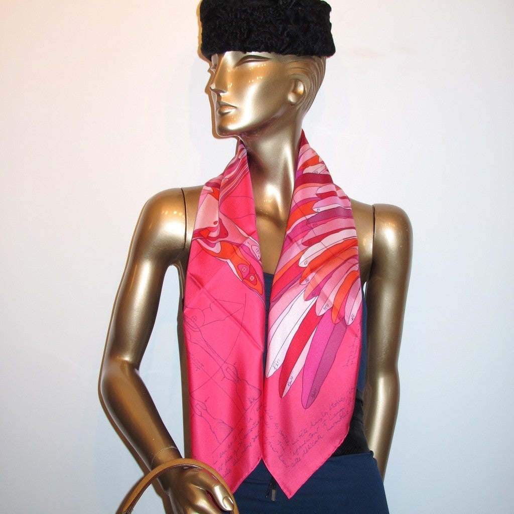 Hermes 2011 cw01 Fuchsia Le Pegase d'Hermès Twill 90 - poupishop