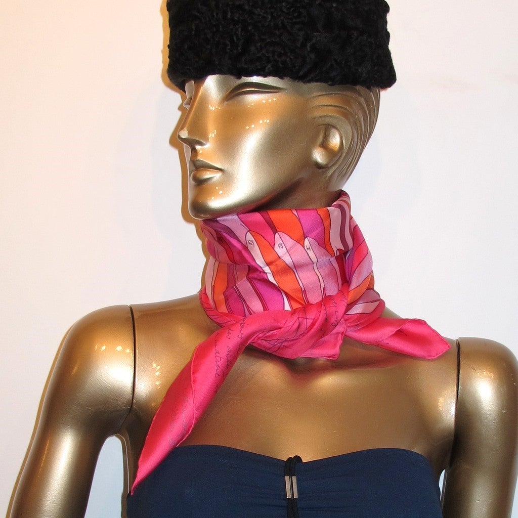 Hermes 2011 cw01 Fuchsia Le Pegase d'Hermès Twill 90
