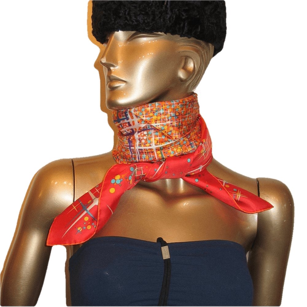 Hermes 2011 cw01 Rouge Capucine Magic Kelly Twill 90
