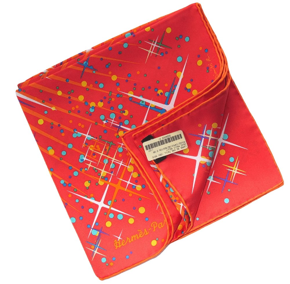 Hermes 2011 cw01 Rouge Capucine Magic Kelly Twill 90