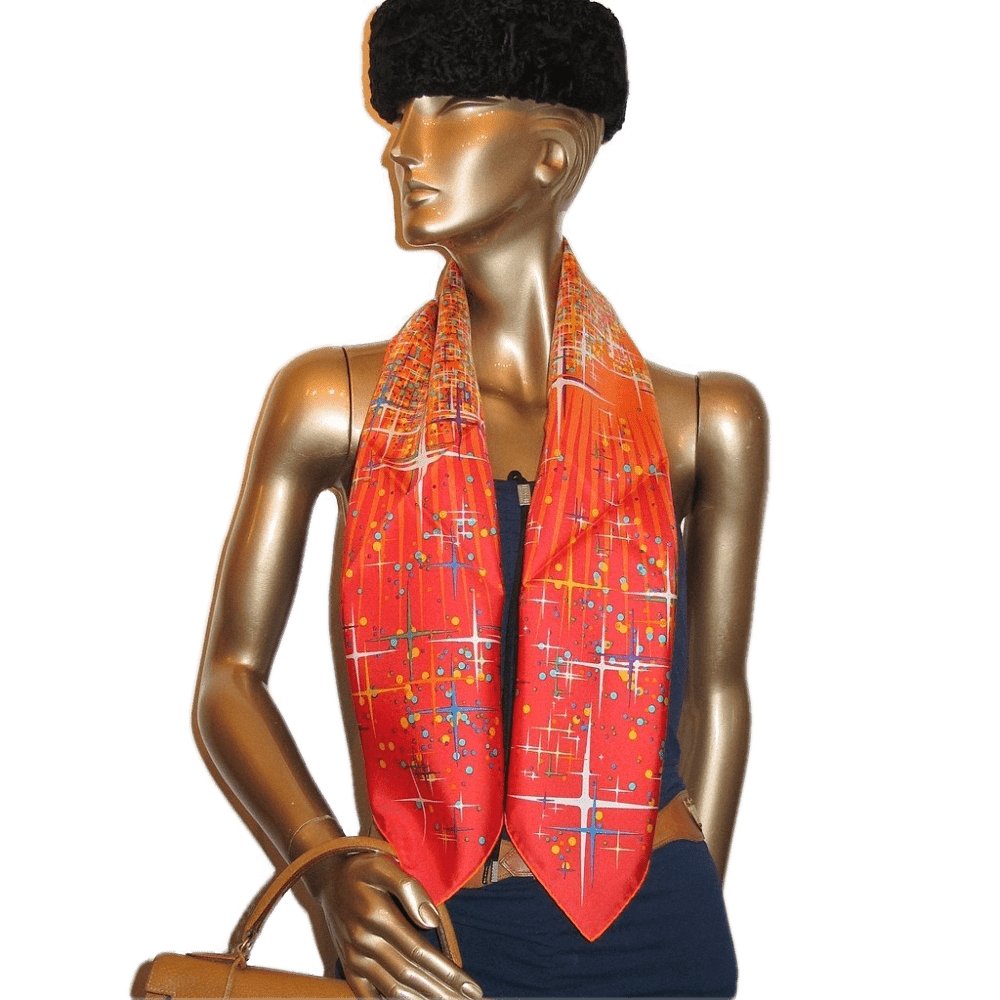 Hermes 2011 cw01 Rouge Capucine Magic Kelly Twill 90
