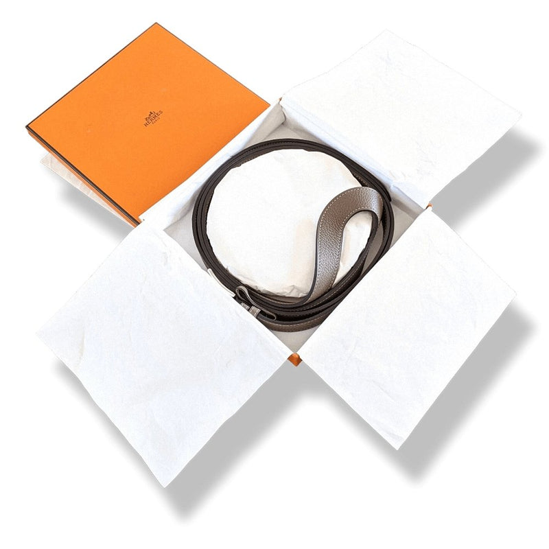 Hermes 2011 Etoupe Togo DOUBLE TOURS CIRCUIT Belt Sz85, BNIB!