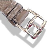 Hermes 2011 Etoupe Togo DOUBLE TOURS CIRCUIT Belt Sz85, BNIB!