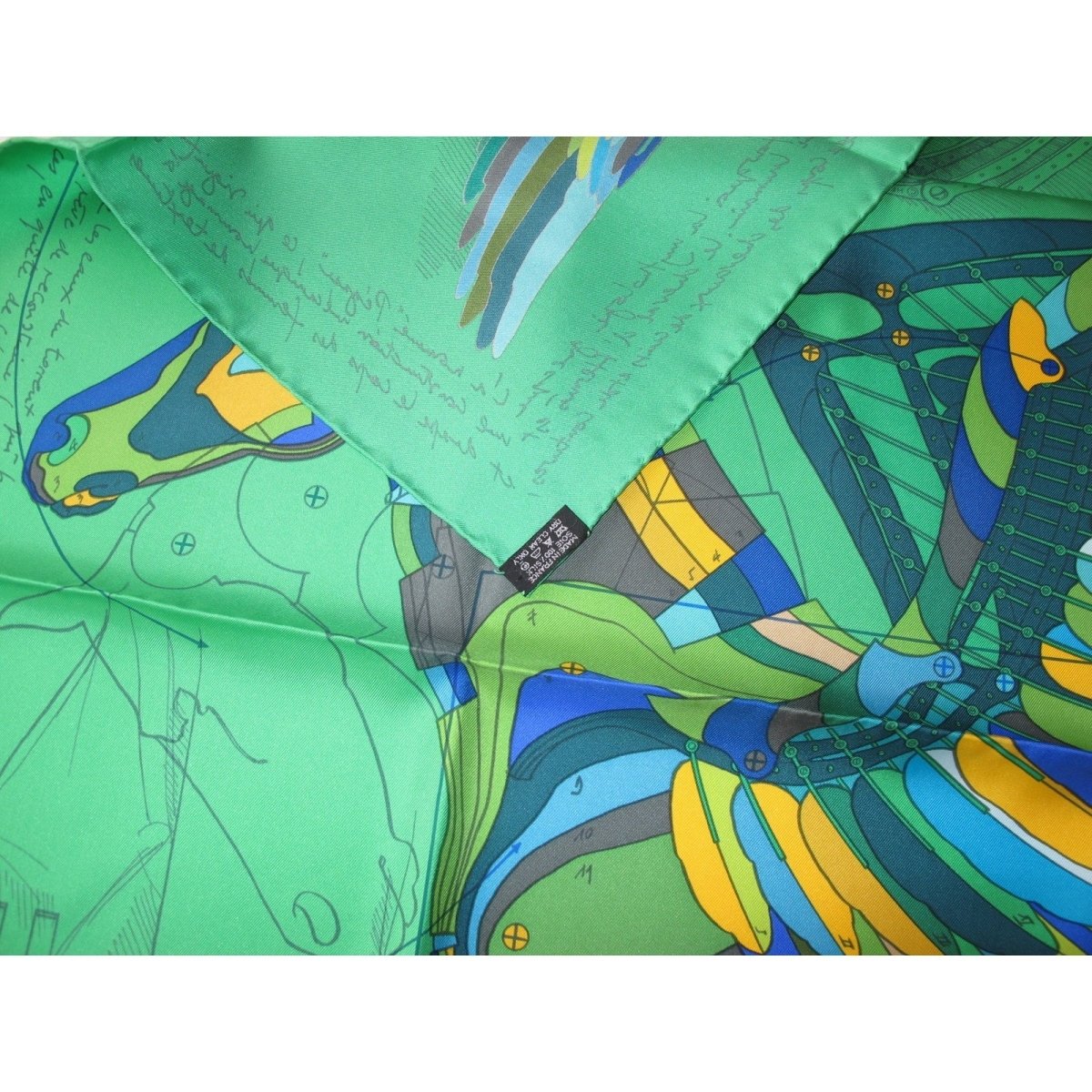 Hermes 2011 Green Le Pegase d'Hermès Twill 90