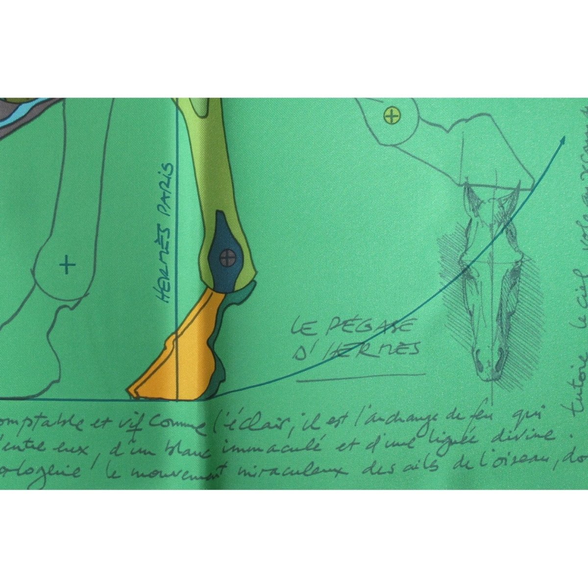 Hermes 2011 Green Le Pegase d'Hermès Twill 90