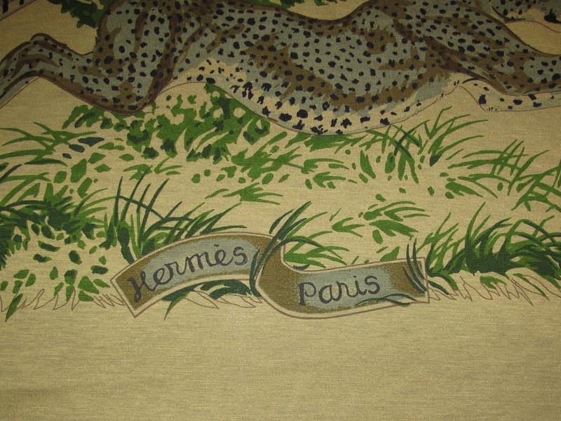 Hermes Guepards Tee-Shirt Cotton Carre 110