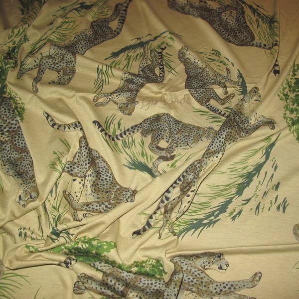 Hermes Guepards Tee-Shirt Cotton Carre 110 New!