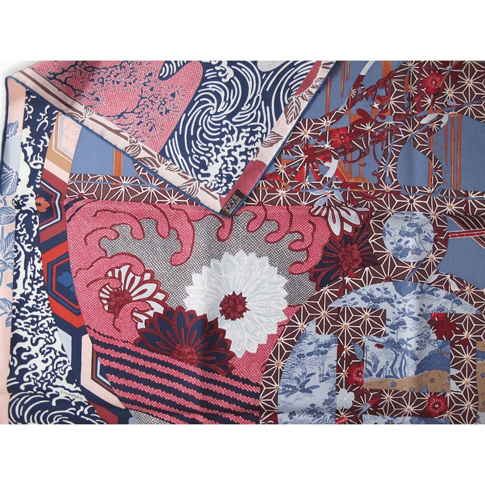 Hermes Ex-Libris en Kimonos Silk Scarf 90