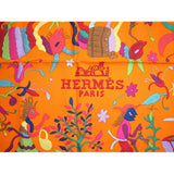 Hermes 2011 Rose Vif/Orange Din Tini Ya Zue twill 90, New! - poupishop