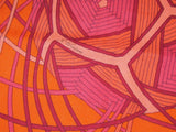 Hermes 2011 Rose Vif/Orange/Prune L' ART DU TEMARI by Nathalie Vialars Cashmere Shawl 140, NWTIB!