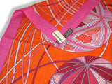 Hermes 2011 Rose Vif/Orange/Prune L' ART DU TEMARI by Nathalie Vialars Cashmere Shawl 140, NWTIB!