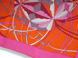 Hermes 2011 Rose Vif/Orange/Prune L' ART DU TEMARI by Nathalie Vialars Cashmere Shawl 140, NWTIB!