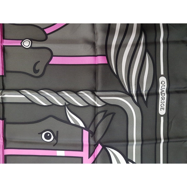 Hermes 2012 Anthracite/Rose Quadrige by Pierre Peron 