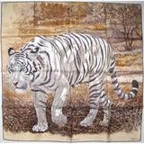 Hermes 2012 Beige Tigre du Bengal by Robert Dallet Twill 90, NIB! - poupishop