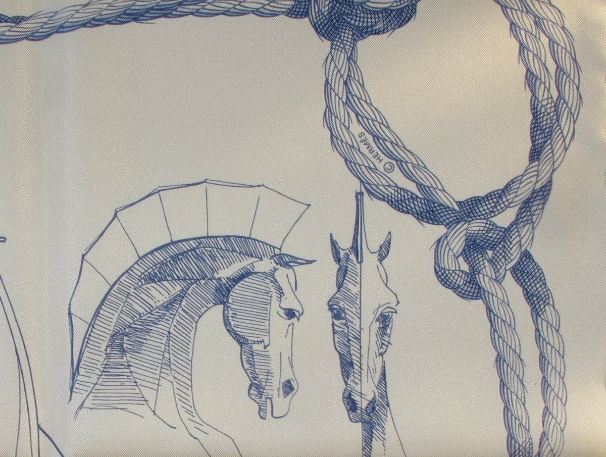 Hermes Cheval de Mer by Christian Renonciat Twill 90