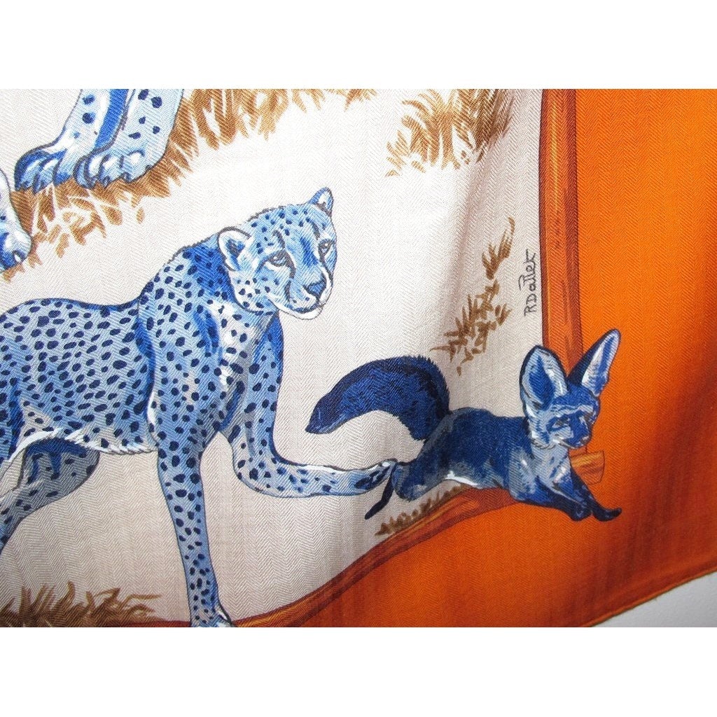 Hermes cw01 Tendresse feline Shawl