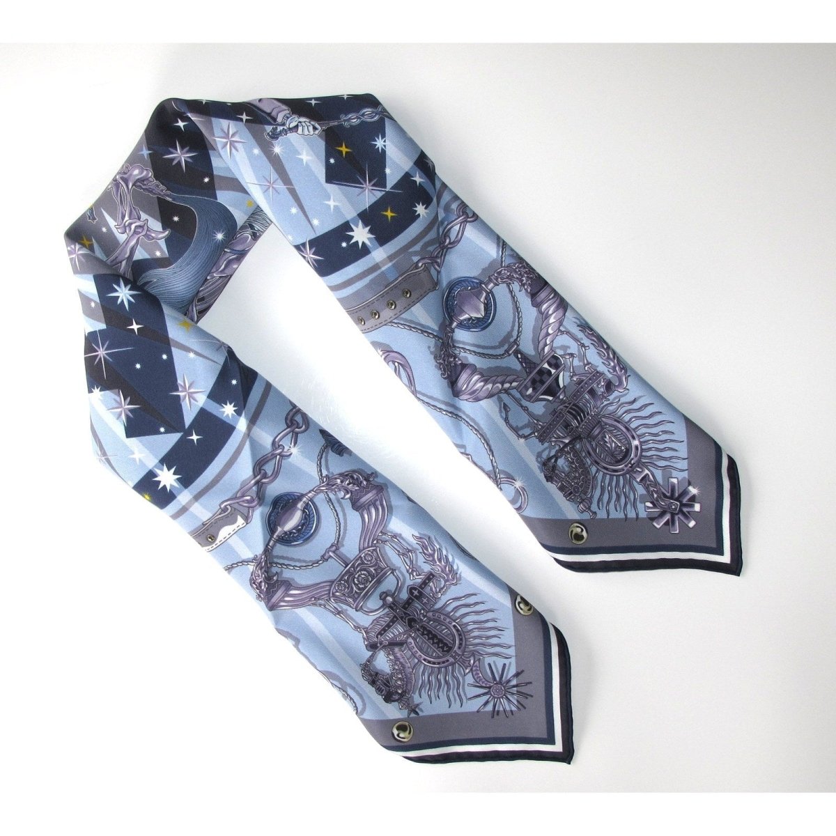 Hermes 2012 CW01 Sky Blue  C'est la Fête Vintage Silk 70, NIB! - poupishop