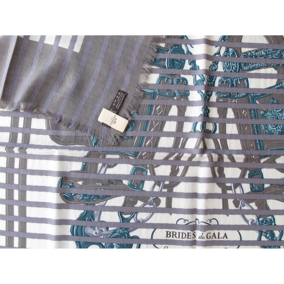 Hermes Brides de Gala Bayadere Fringed Cashmere 90