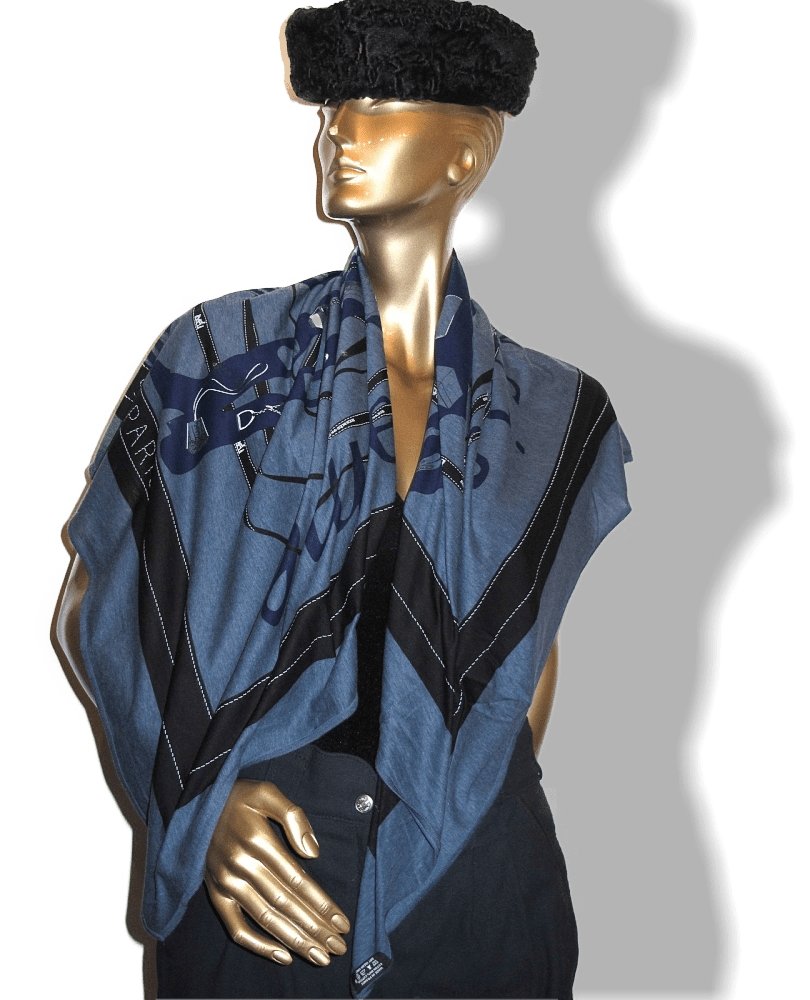 Hermes Monsieur & Madame Cotton Scarf 110