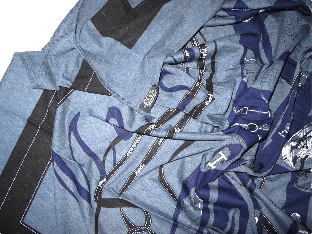 Hermes Monsieur & Madame Cotton Scarf 110