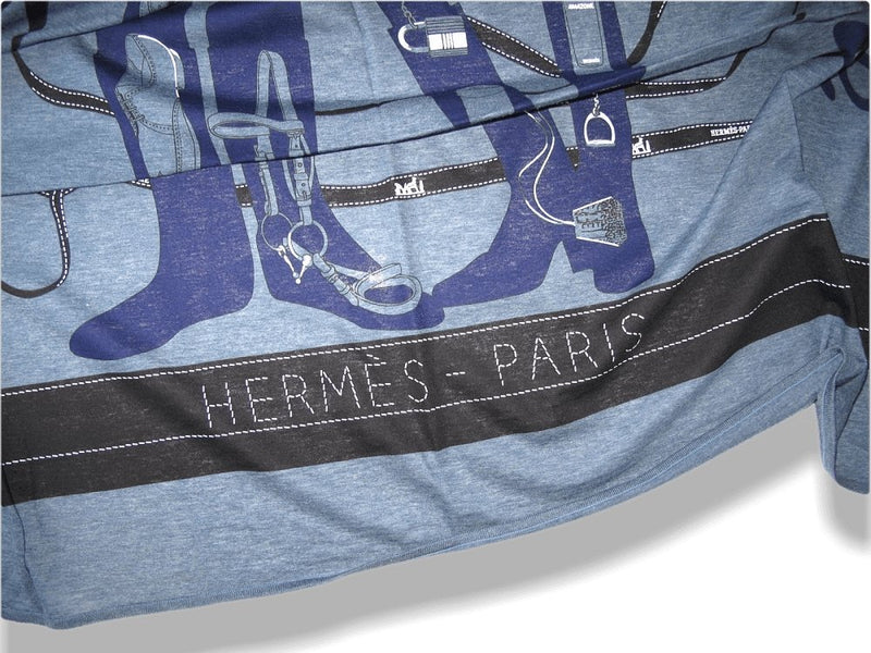Hermes Monsieur & Madame Cotton Scarf 110