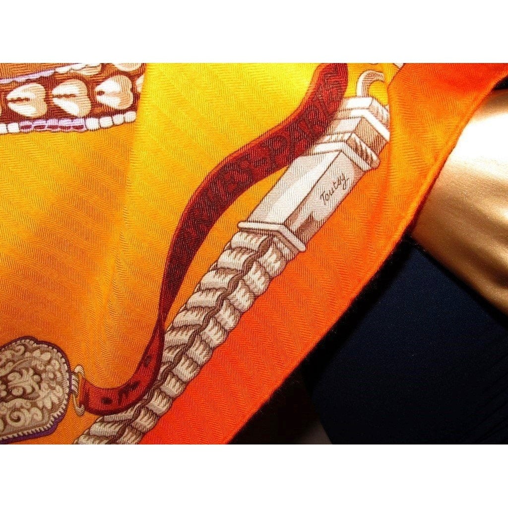 Hermes 2012 Orange/Purple/White Ceintures et Liens Cashmere Shawl 140 - poupishop