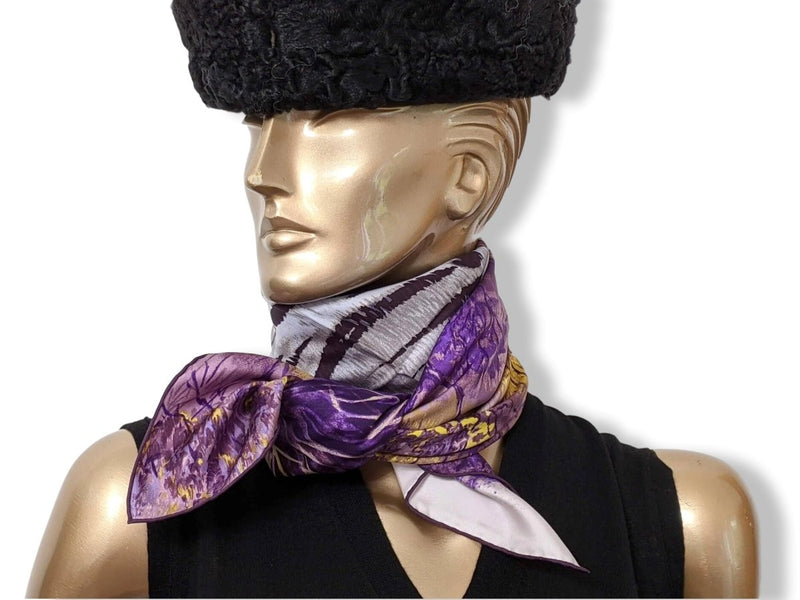 Hermes 2012 Purple/White/Grey TIGRE DU BENGAL by Robert Dallet Twill 90, NIB!