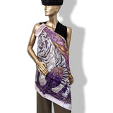 Hermes 2012 Purple/White/Grey TIGRE DU BENGAL by Robert Dallet Twill 90, NIB!