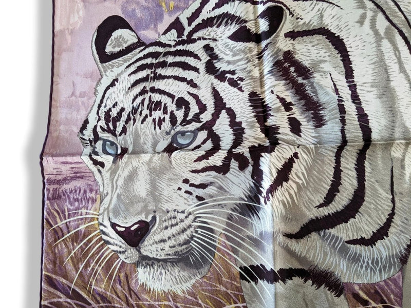 Hermes 2012 Purple/White/Grey TIGRE DU BENGALE by Robert Dallet