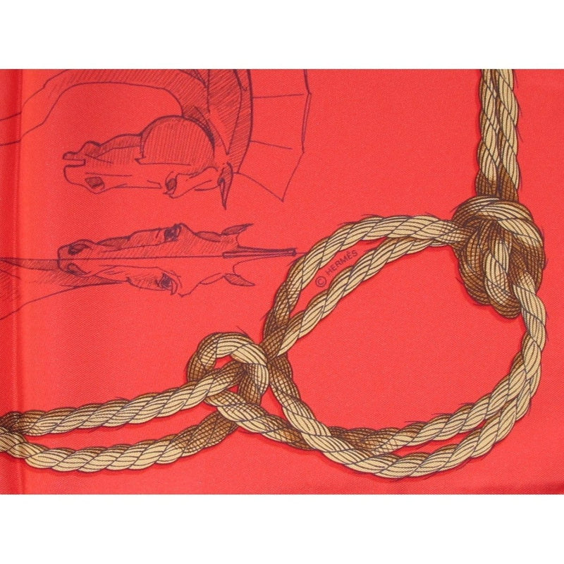 Hermes Cheval de Mer by Christian Renonciat Twill silk 90