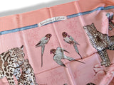 Hermes 2012 Rose TENDRESSE FELINE by Robert Dallet Cashmere Shawl 140, New!