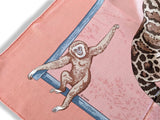 Hermes 2012 Rose TENDRESSE FELINE by Robert Dallet Cashmere Shawl 140, New!