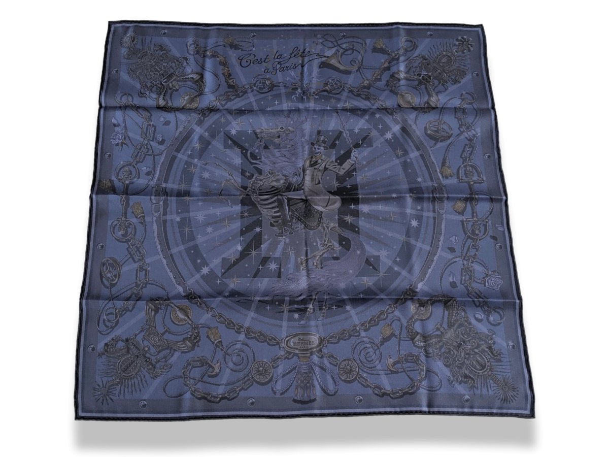 Hermes 2012 C'EST LA FETE A PARIS by Daisuke Nomura Vintage Silk Carre 70 CM, New!