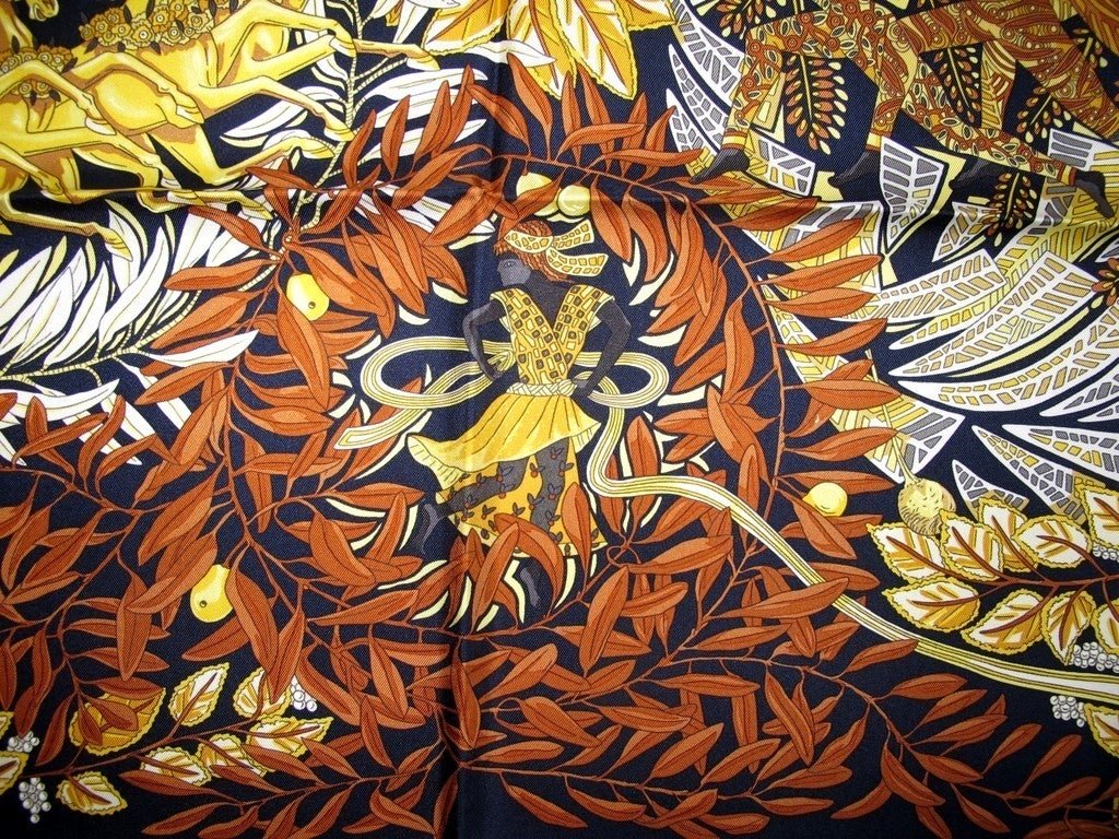 Hermes 2013 cw05 Caban/Or Promenade de Platon Twill 90cm, New! - poupishop